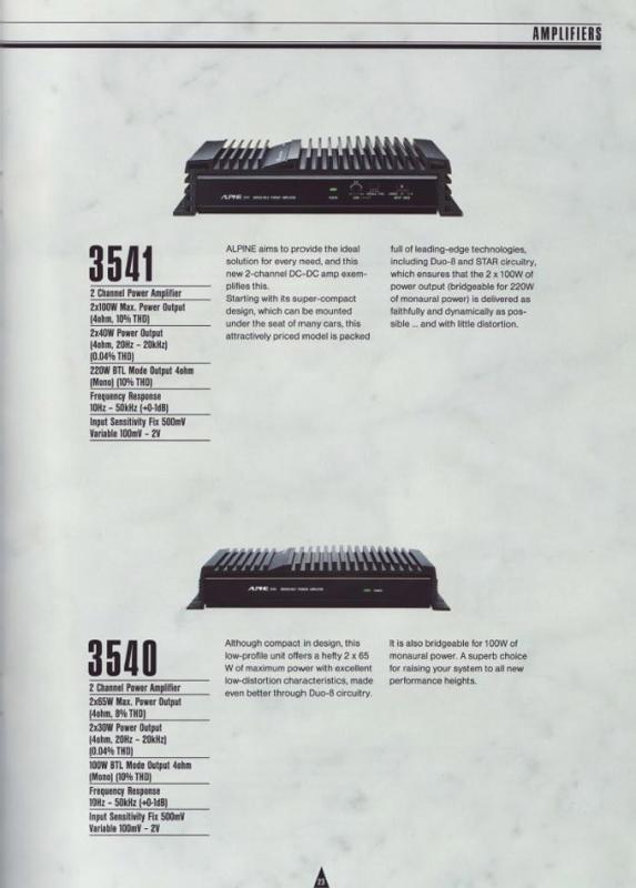 Catalogue autoradio ALPINE vintage 1990-2
